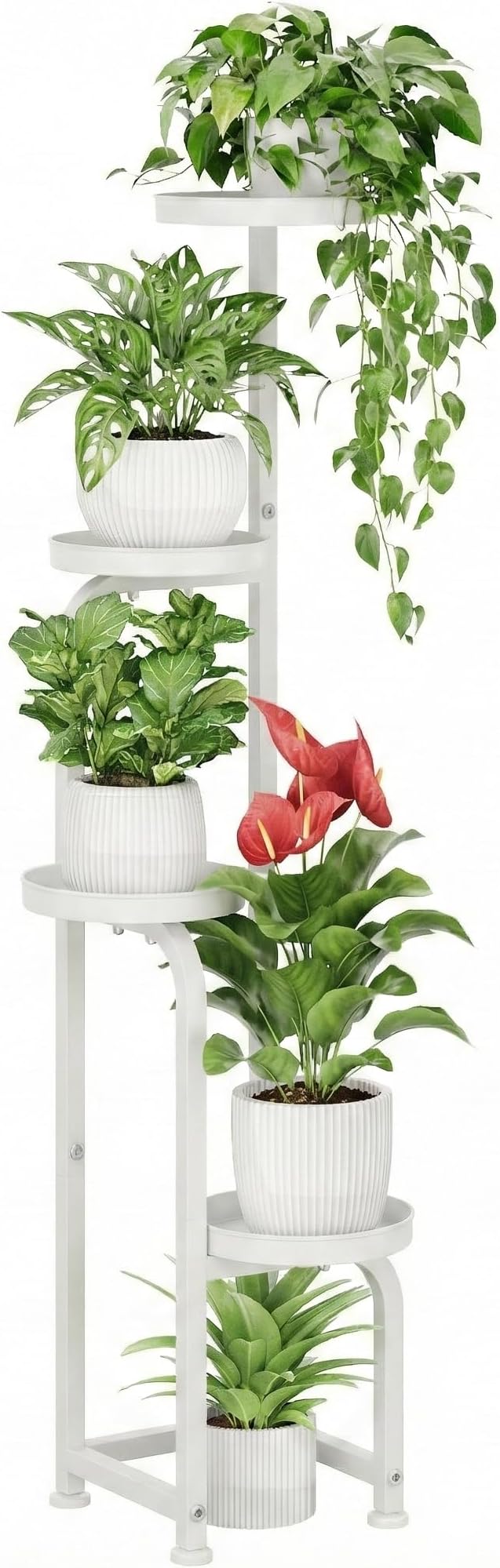 Bamworld Corner Plant Stand Indoor Outdoor, Tall Metal Flower Pot Stands by Bamworld