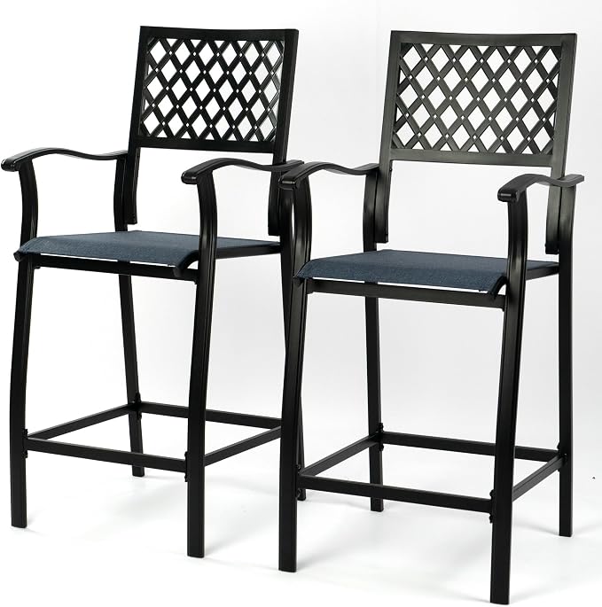 Kozyard Outdoor Bar Stools Set of 2, Patio Bar Chairs by Kozyard