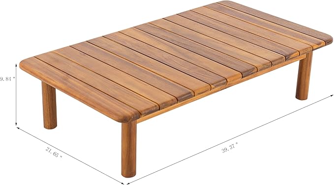 Christopher Knight Home Canape Acacia Wood Outdoor Coffee Table, Modern Coffee - Image 2