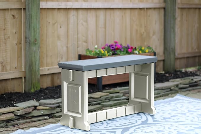 Bench, Deep Grey Top with Warm Grey Sides, 1 Pack - Image 2