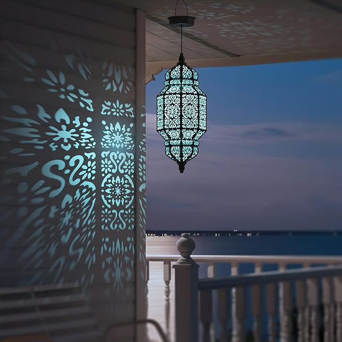 18 Inch High Large Hanging Solar Lights Outdoor Garden Decor, Decorative - Image 8