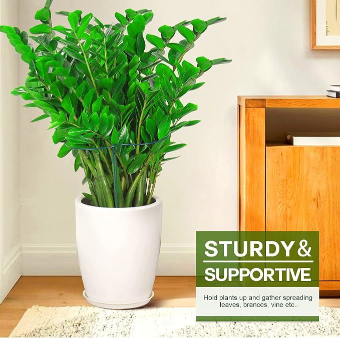 LEOBRO 6 Pack Plant Support Plant Stakes, Metal Peony Support, Garden Plant - Image 8