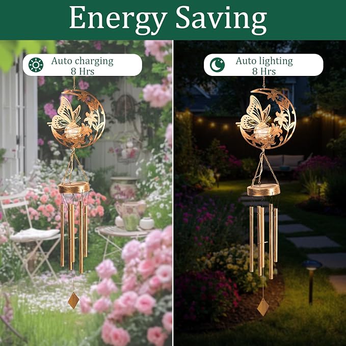 Butterfly Wind Chime for Outside - Image 4