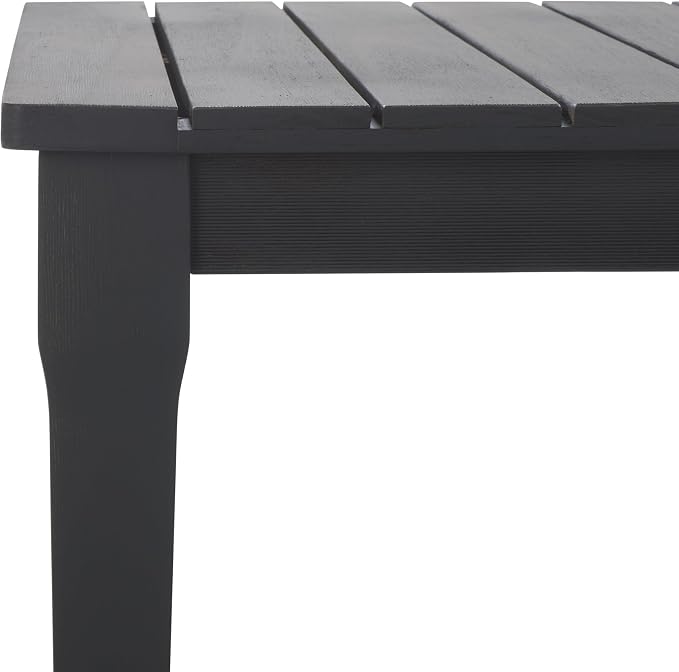 SAFAVIEH Couture Outdoor Collection Martinique Black Solid Wood Patio Coffee - Image 9