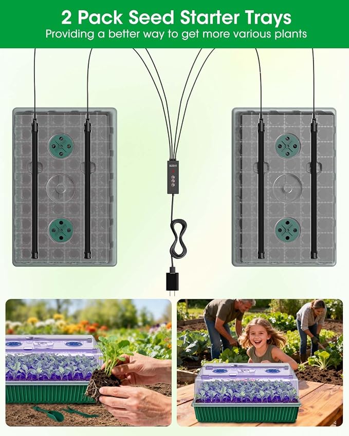 2PCS 120 Cell Self-Watering Seed Starter Tray Kit - Image 2