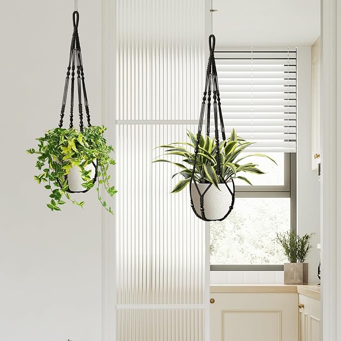 Macrame Plant Hanger Indoor Set of 4 - Image 4