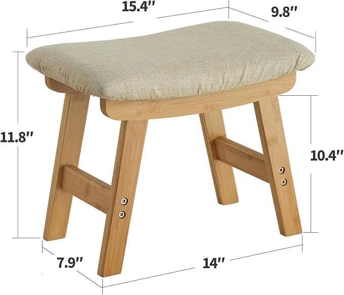 Foot Stool Ottoman Foot Rest Under Desk, Small Stool - Image 3