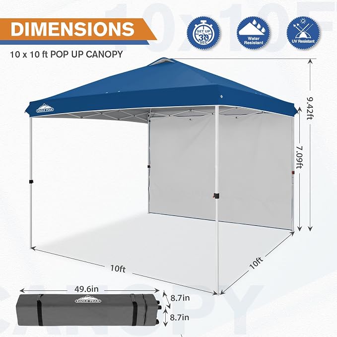 EAGLE PEAK Commercial Canopy 10x10 Pop Up Canopy Tent - Image 3