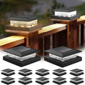 4x4 Solar Post Cap Lights 12 Pack, Fence Post Solar Lights by ICERONALLC