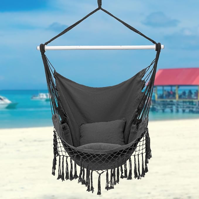 Hammock Chair, Hanging Rope Swing Seat - Image 7