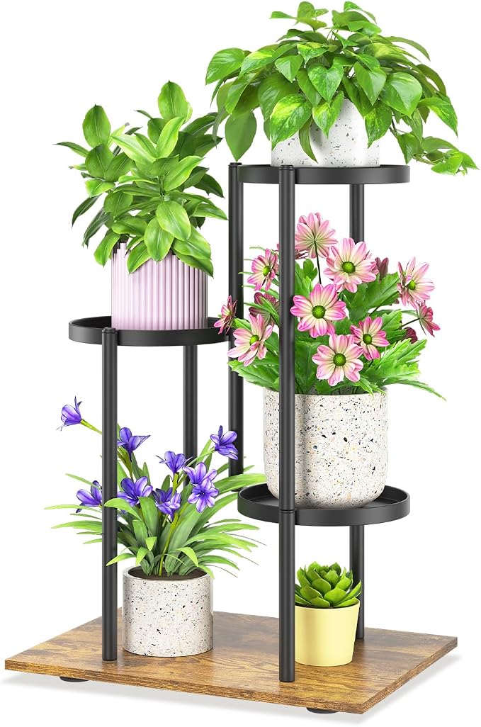 iDavosic.ly 3 Tier Plant Stand Indoor Outdoor, Tiered Corner Multiple Flower by iDavosicly