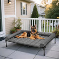 Veehoo Cooling Elevated Dog Bed Add Removable Waterproof Bolster Cushion Mat by Veehoo