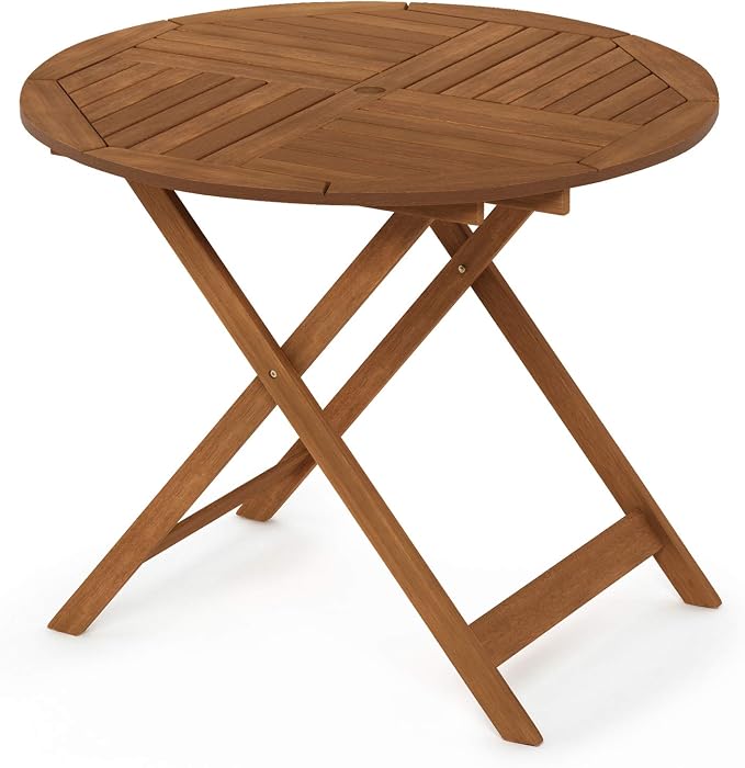 Furinno FG19061F Tioman Outdoor Hardwood Sunlight Folding Table by Furinno-FitsYourSpaceFitsYourBudget