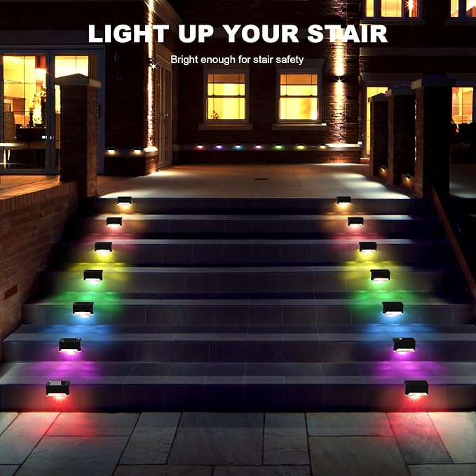 pearlstar 16 Pack Color Changing Solar Deck Lights, Solar Pool Side Lights - Image 2