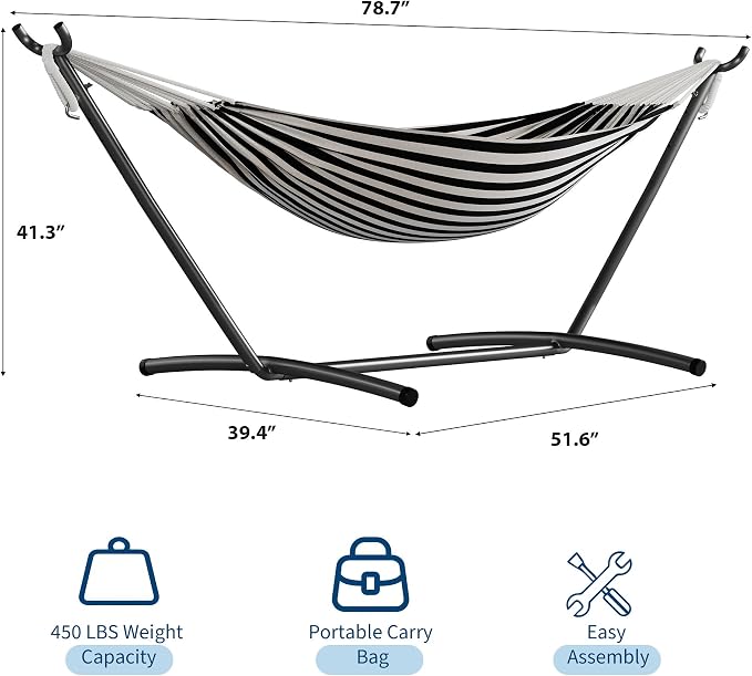 GarveeLife Double 2 Person Hammock, Indoor Outdoor Standing Hammock - Image 7