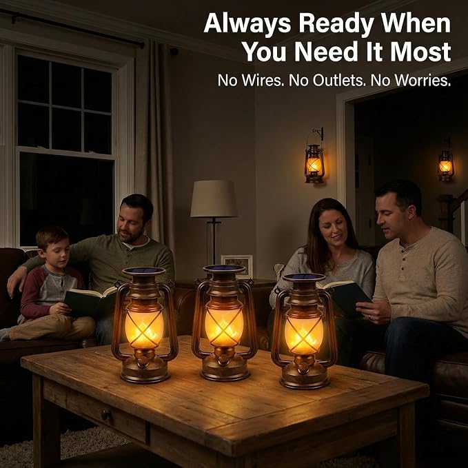 Solar Lantern Outdoor Hanging Solar Lights Dancing Flame Led Waterproof Camping - Image 5