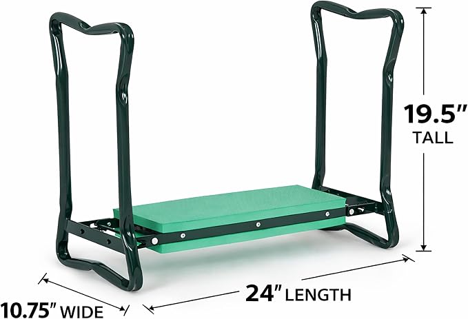 Backyard Expressions Garden Kneeler & Seat – 2-in-1 Garden Stool and Kneeler - Image 3