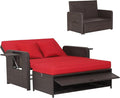 HAPPYGRILL Patio Rattan Wicker Daybed by HAPPYGRILL