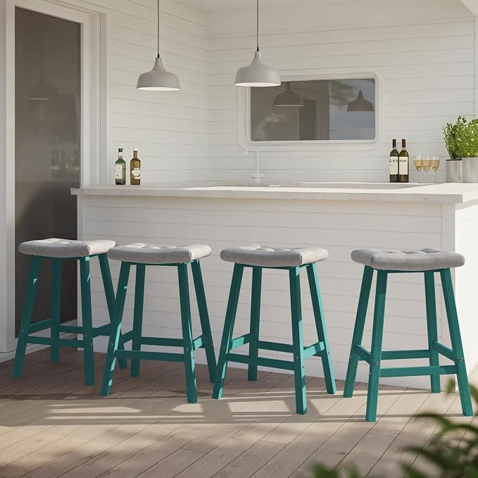 Ciokea 4 Set 29" Outdoor Bar Stools - Image 8