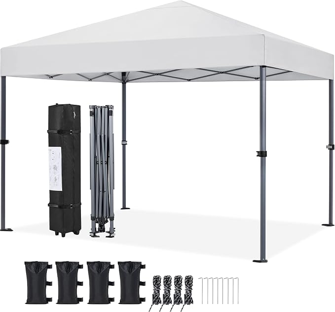 Yaheetech 10x10 1-Person Setup Pop Up Canopy Tent, Instant Portable Commercial by Yaheetech