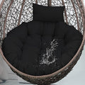 Waterproof Swing Egg Chair Cushion Black Washable Hanging Chair Cushions by Eoieov