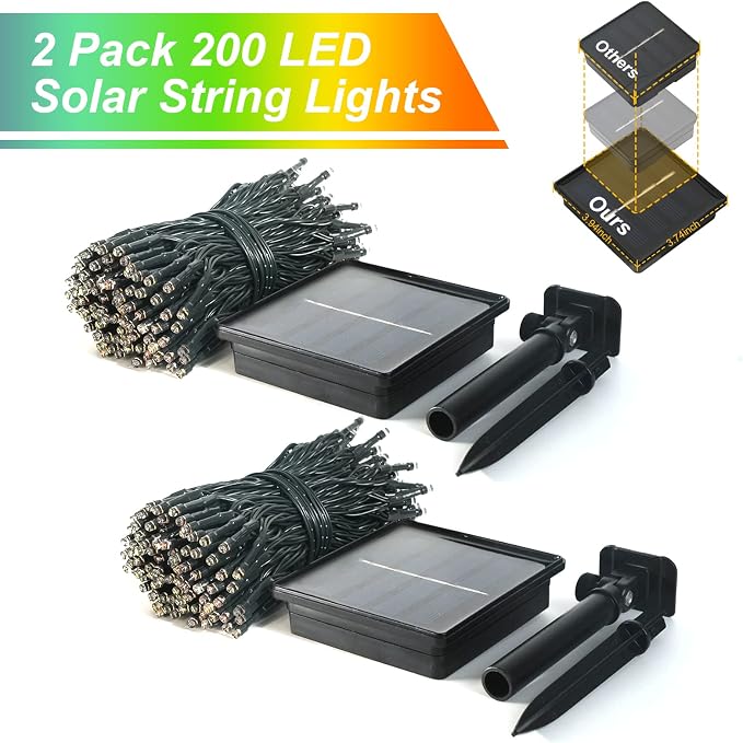 JMEXSUSS 2 Pack Solar String Lights Outdoor Waterproof, Total 400 LED 151FT - Image 9