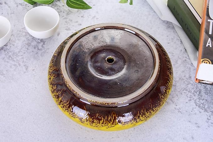 VanEnjoy 7.3 inch Round Large Shallow Succulent Ceramic Glazed Planter Pots - Image 5