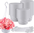 Tioncy 50 Pcs Plastic Hanging Planter Round Hanging Pot by Tioncy