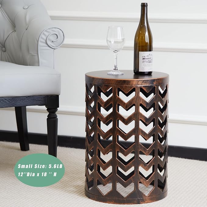 Y&M Nesting Side Table, Outdoor Decorative Garden Stool - Image 6