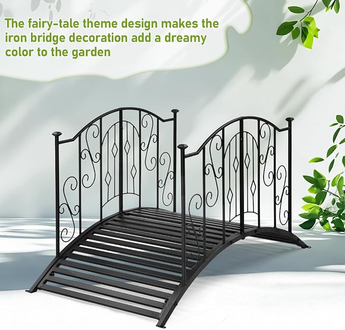 Outvita Metal Garden Bridge for Outdoor, Elegant Decorative Bridge - Image 6