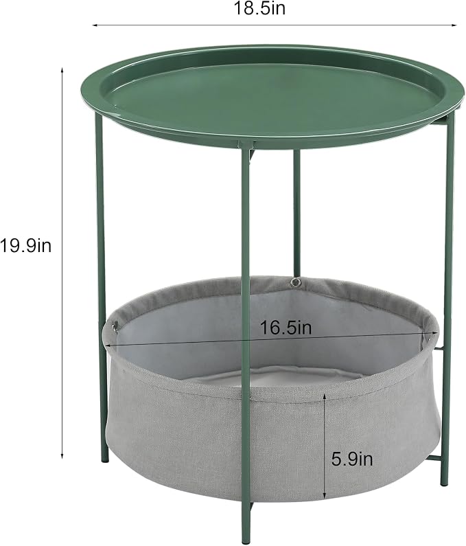 VECELO Round Side/End Table - Image 3