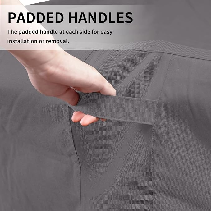 Easy-Going 600D Heavy Duty Round Patio Furniture Cover, Outdoor Table and Chair - Image 5