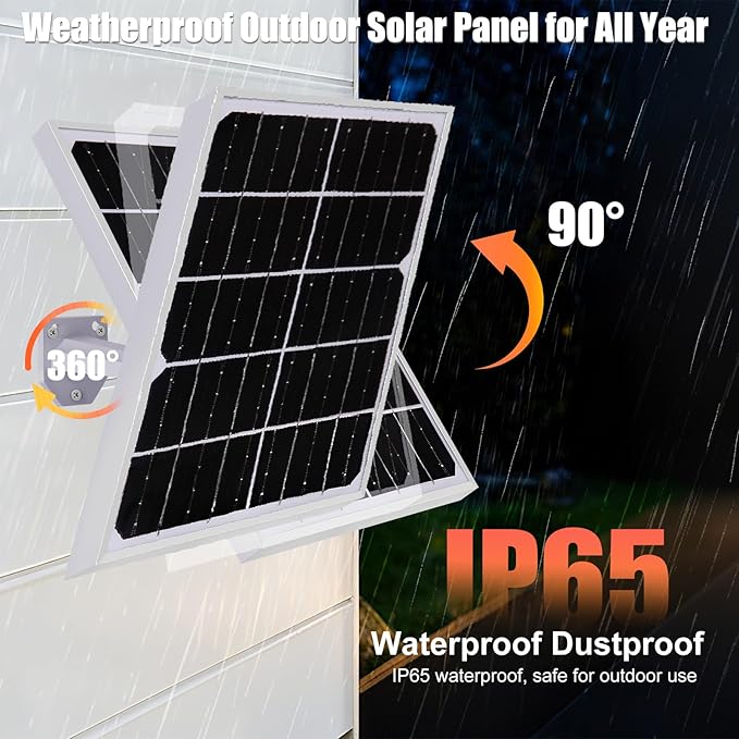 Solar Panel for Security Camera 2 in 1 Port 10W Ring Camera Solar Charger - Image 5