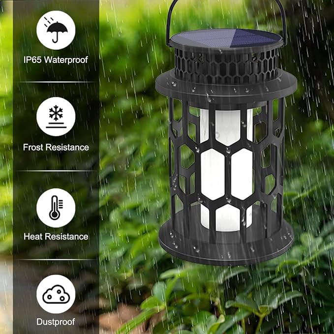 Solar Lights for Outside, Upgraded Solar Lanterns Flickering Flame Outdoor - Image 4