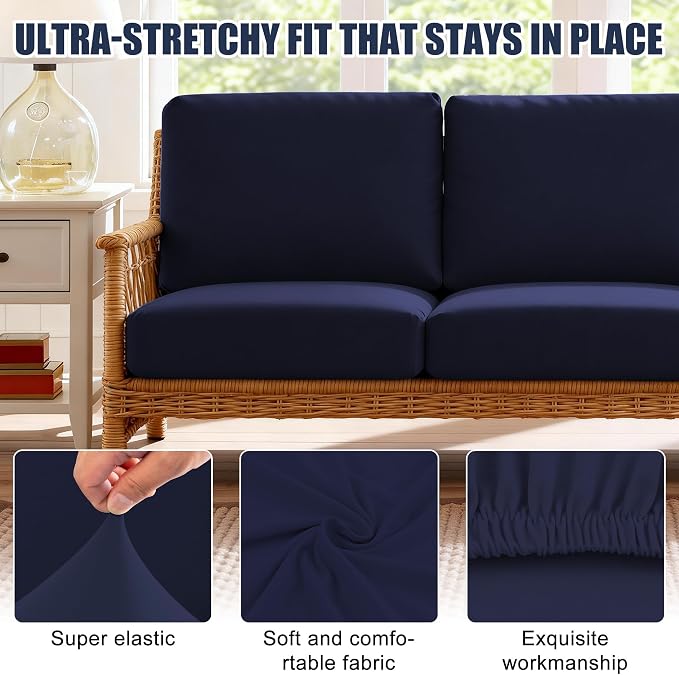 Patio Stretch Cushion Covers, Chair Cushion Covers& Sofa Replacement Slipcovers - Image 3