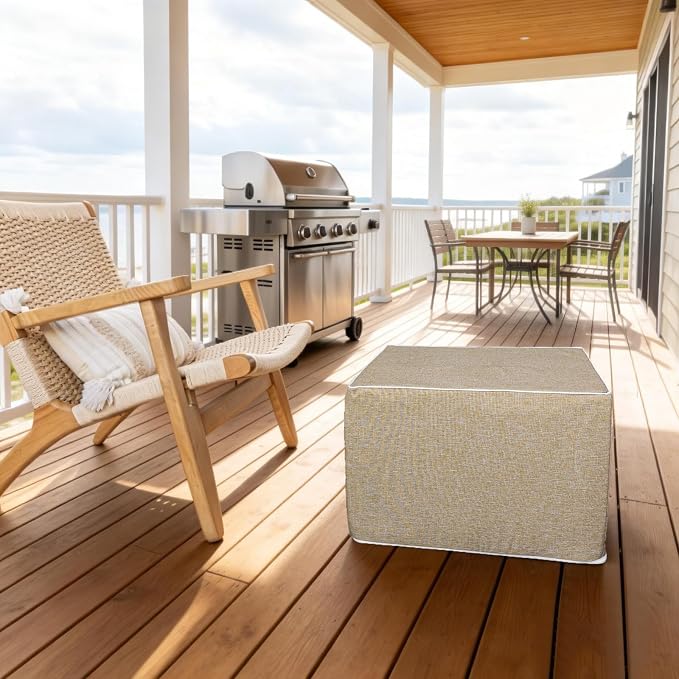 Outdoor Ottoman 20x20x14 Inches Outdoor Square Ottomans - Image 8