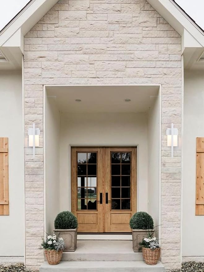 LamQee Outdoor Wall Lights Modern Exterior Lighting Fixtures, 3000K Integrated - Image 9