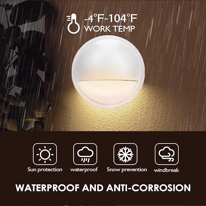 LED Low Voltage Deck Lights Outdoor Waterproof, 12V-24V AC/DC Die-cast Aluminum - Image 3