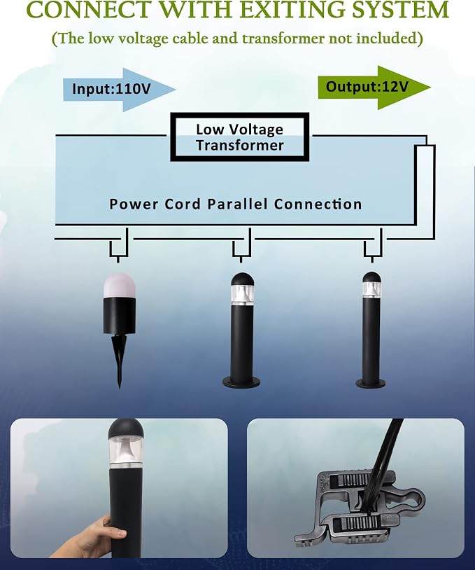 6 Pack Low Voltage Landscape Pathway Lights, 12V LED Bollard Light IP67 - Image 8