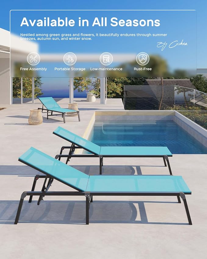 Aluminum Chaise Lounge Ourdoor - Image 4