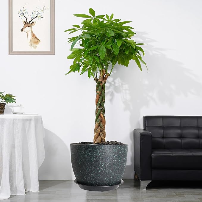 12inch Large Plant Pot, Modern Plastic Planter - Image 6