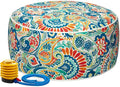 Magpie Fabrics Inflatable Stool Ottoman Pouf D20 xH9, Outdoor Round Footrest by Magpie+Fabrics