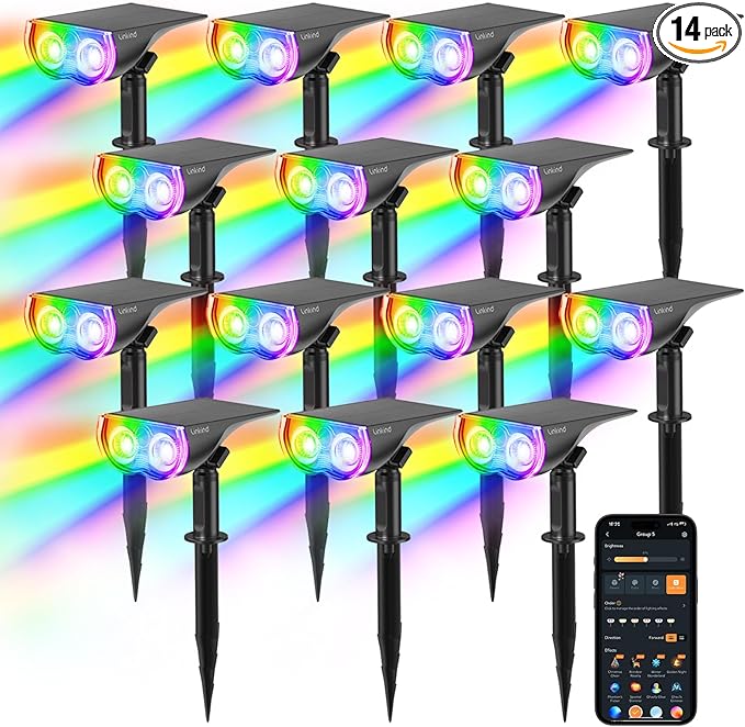 Linkind Smart Solar Spot Lights Outdoor SL5C, Solar Lights Outdoor Spotlight by Linkind