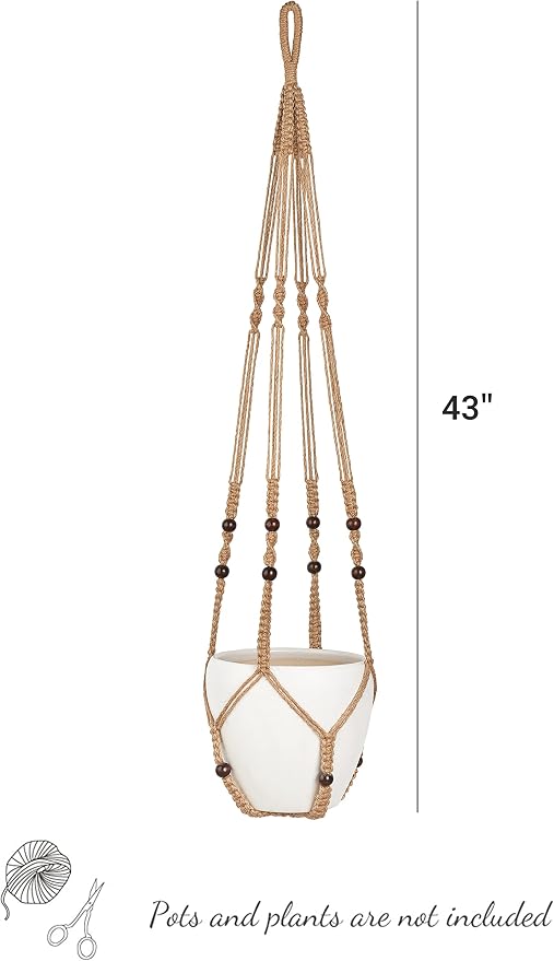 Mkono 43 Inch Macrame Plant Hanger Large - Image 5