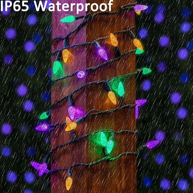 Outdoor Solar Christmas Lights C6 Strawberry String Lights Mardi Gras String - Image 7