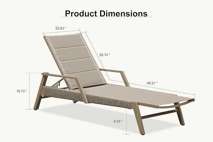 PURPLE LEAF Patio Chaise Lounge Chairs - Image 2