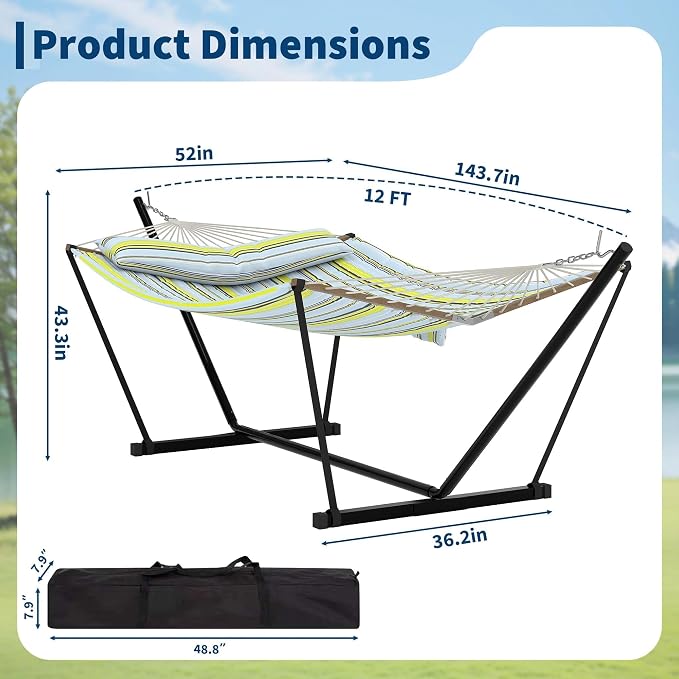 Portable 2 Person Double Hammock - Image 2