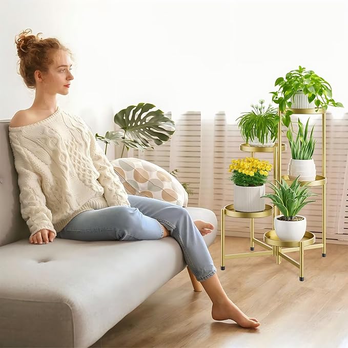 iDavosic.ly 5 Tier Large Plant Stand Indoor, 10 Inch Wide Tall Corner Metal - Image 7