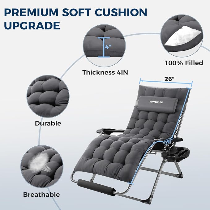 HOMSHADE XXL Zero Gravity Chair - Image 4