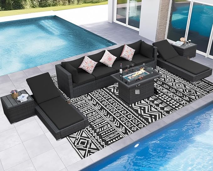 NICESOUL 9 Piece Patio Furniture Set - Image 3